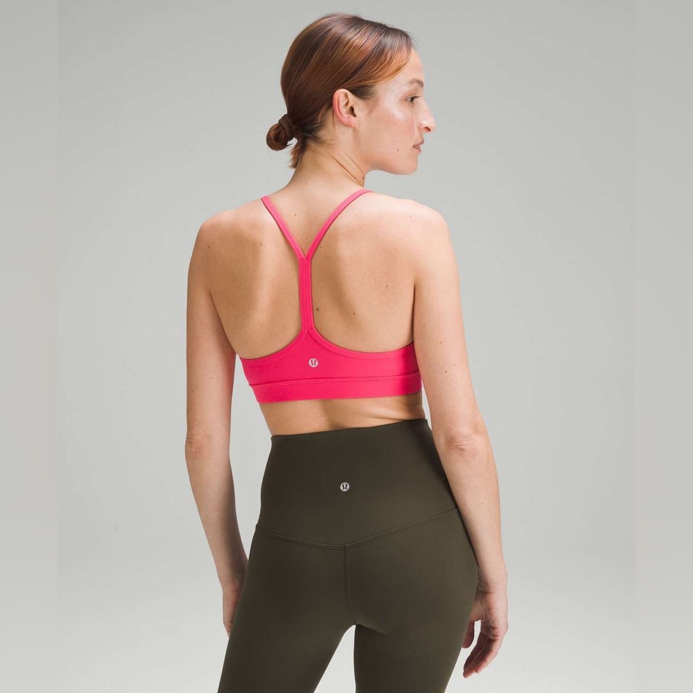 Lululemon Flow Y Bra Nulu size 6 Lip Gloss LIPG